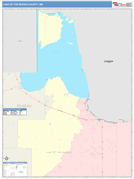 Lake of the Woods County, MN Digital Map Color Cast Style